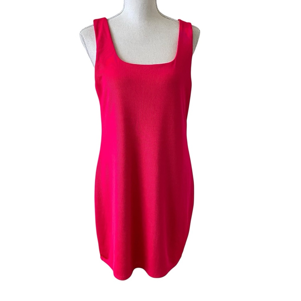 A New Day Ribbed Tank Dress Pink Mini Dress Women’s Size Medium